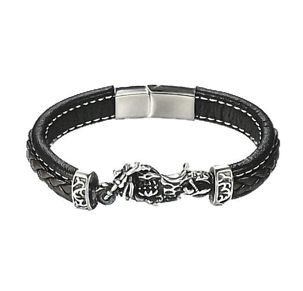 Westernlifestyle Lederarmband Stabiles Lederarmband geflochten mit Motorrad günstig online kaufen