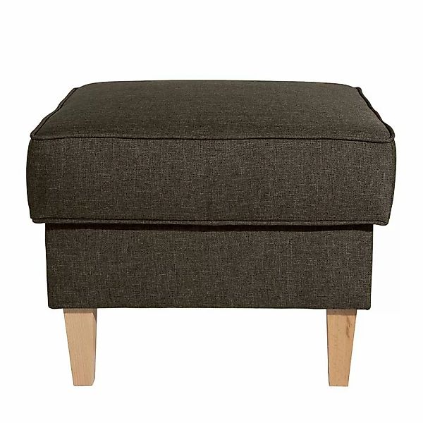 Hocker Beigegrau Flachgewebe im Landhausstil 45 cm Sitzhöhe günstig online kaufen