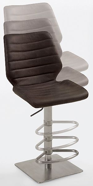 NIEHOFF SITZMÖBEL Barhocker Liftfunktion, Edelstahl gebürstet, Bezug Microf günstig online kaufen