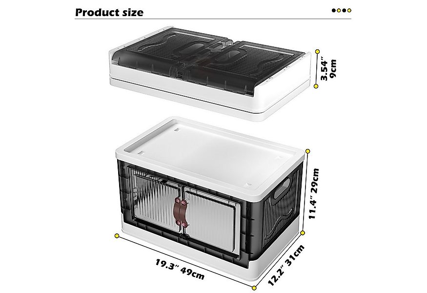 POPOLIC Aufbewahrungsbox 3/4 Etagen Faltbare Aufbewahrungsbox mit Deckel & günstig online kaufen