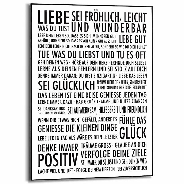 Reinders Poster "Positiv Leben" günstig online kaufen