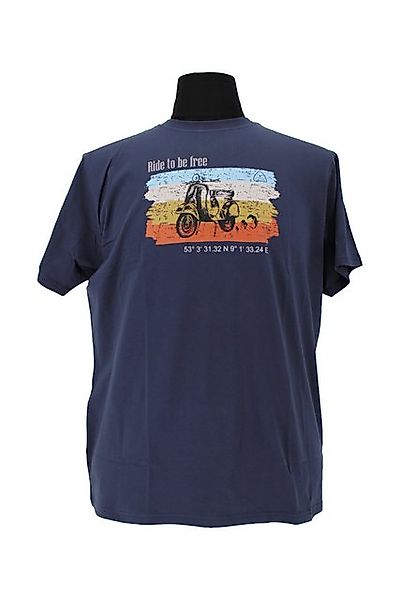 Brigg T-Shirt T-Shirt Travelride Dunkelblau günstig online kaufen