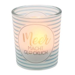Dekohelden24 Windlicht Windlichtglas inkl.1 Teelicht, Meer günstig online kaufen