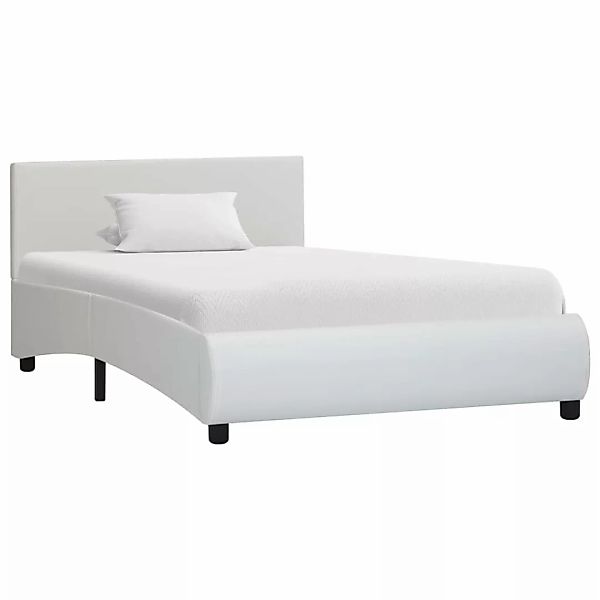 vidaXL Bett Bettgestell mit LED Weiß günstig online kaufen
