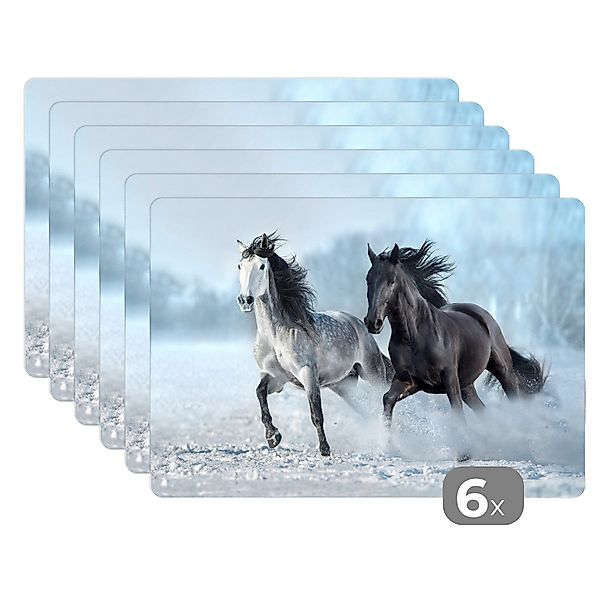 MuchoWow Platzset Pferde - Winter - günstig online kaufen