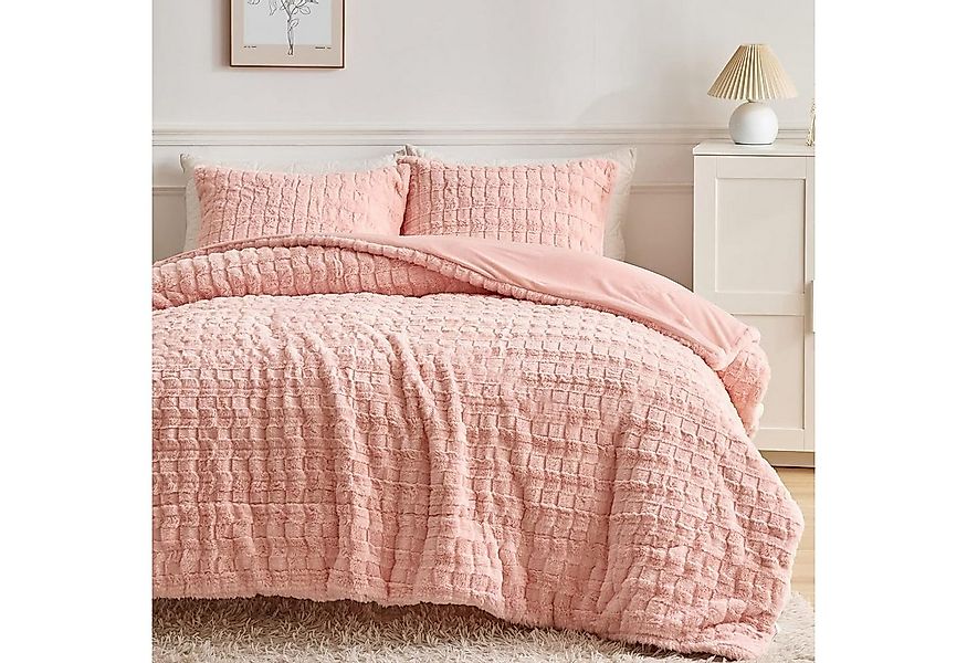 wohnTRAUM24 Bettwäsche Winter Plüsch Bettwäsche,135x200cm,200x200cm,Flausch günstig online kaufen