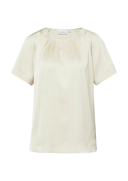 comma Shirtbluse mit gerafftem Kragen und Cut-out günstig online kaufen