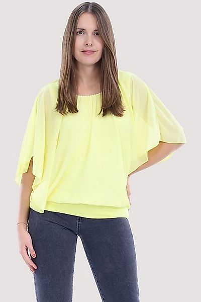 malito more than fashion Chiffonbluse 6296 mit breitem Bund Einheitsgröße günstig online kaufen