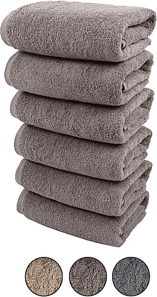 my home Handtücher »Handtuch Merida, 6 Handtücher (50x100cm)«, (Set, 6 St., günstig online kaufen
