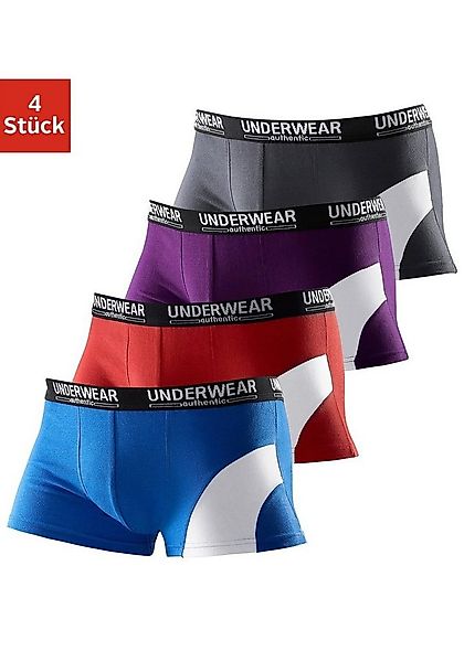 AUTHENTIC UNDERWEAR Boxer Boxershorts für Herren (Packung, 4-St) mit kontra günstig online kaufen
