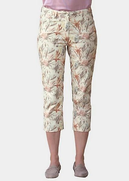 GOLDNER Stoffhose Druckhose mit ausgefallenem Blumenmuster günstig online kaufen