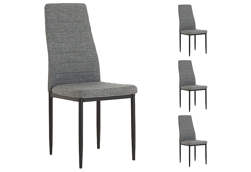 IDIMEX Esszimmerstuhl NATHALIE (4 St), Esszimmerstuhl 4er Set Stoffbezug Kü günstig online kaufen