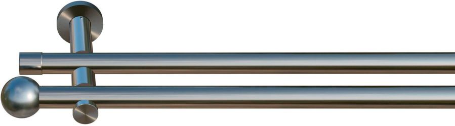 indeko Gardinenstange "Colombes" Ø 20 mm 2 läufig-läufig Wunschmaßlänge Kom günstig online kaufen