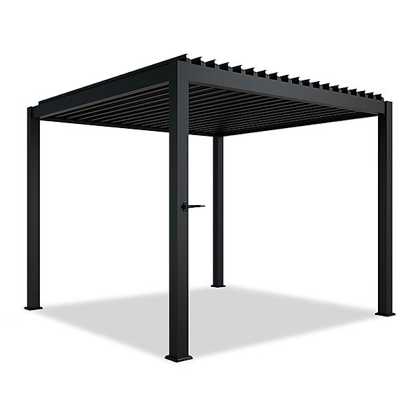 Juskys Terrassendach Tahiti 3x3 m, Lamellendach, günstig online kaufen