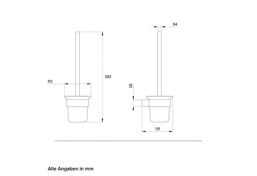 CHRIS BERGEN WC-Garnitur WC-Bürstengarnitur Toilettenbürste Garnitur wandhä günstig online kaufen
