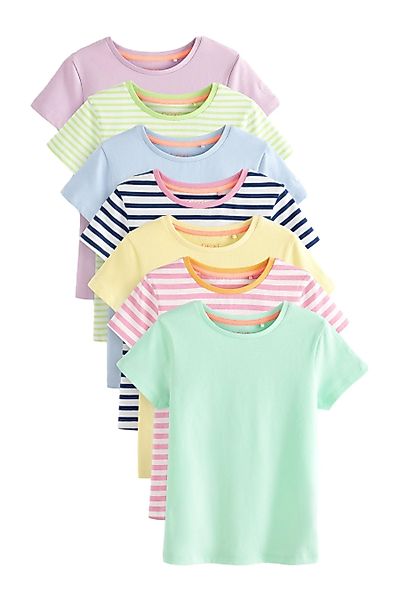 Next T-Shirt Einfarbige T-Shirts in Pastelltönen, günstig online kaufen