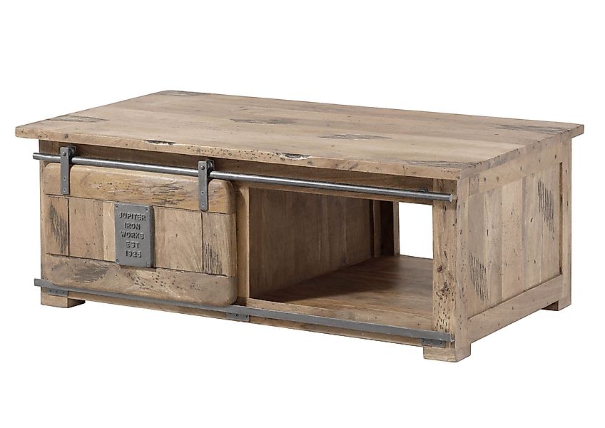 Massivmoebel24 Couchtisch RAILWAY (Couchtisch Mango 120x70x45 günstig online kaufen