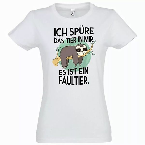 Youth Designz T-Shirt Das Tier in mir Faultier Damen T-Shirt mit trendigem günstig online kaufen