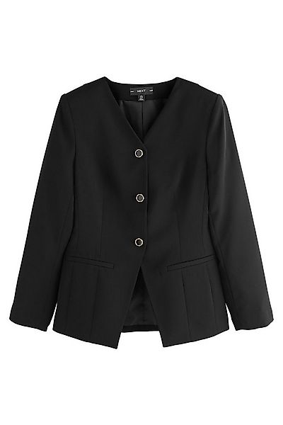 Next Jackenblazer Kragenloser Blazer mit V-Ausschnitt (1-tlg) günstig online kaufen