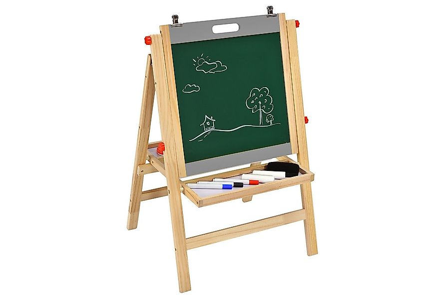 COSTWAY Standtafel Kindertafel, klappbar, mit Doppeltafel & Ablagefach günstig online kaufen