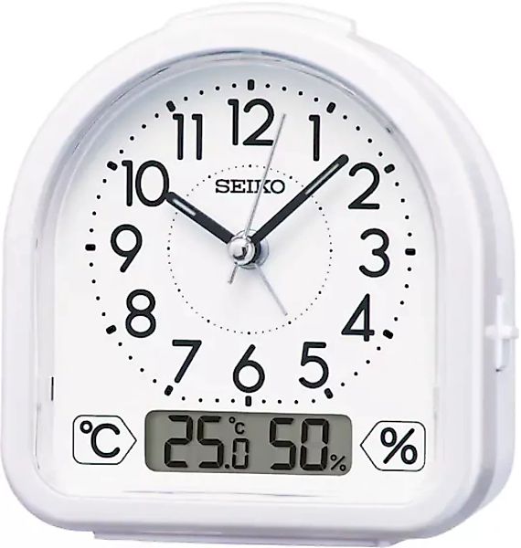 SEIKO Wecker mit Thermometer Weiß Wecker weiß günstig online kaufen