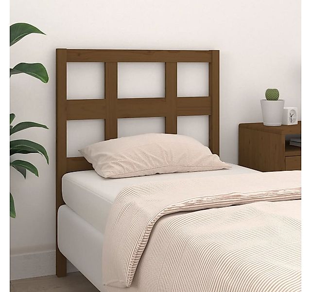 vidaXL Bett, Kopfteil Honigbraun 95,5x4x100 cm Massivholz Kiefer günstig online kaufen