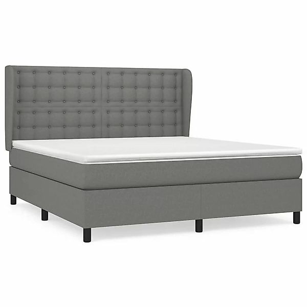 vidaXL Boxspringbett mit Matratze Dunkelgrau 180x200 cm Stoff1372510 günstig online kaufen