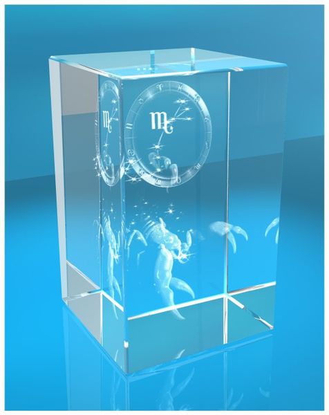 Dekofigur 3D Glasquader I Sternzeichen PRO günstig online kaufen