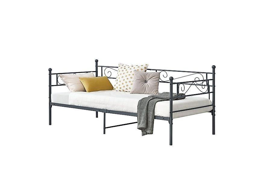 en.casa Metallbett, »Kerava« Bettsofa mit Lattenrost Tagesbett 90x200cm Sta günstig online kaufen