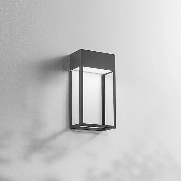 LED-Außenwandleuchte Edo, dunkgelgrau, Metall, 30 cm, IP65 günstig online kaufen