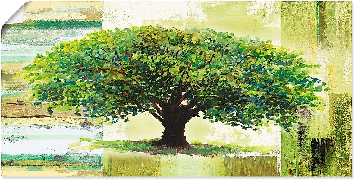 Artland Wandbild Frühlingsbaum auf abstraktem Hintergrund, günstig online kaufen