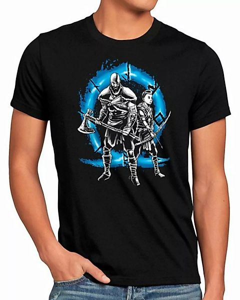 style3 Print-Shirt Herren T-Shirt War Family god of action adventure kratos günstig online kaufen