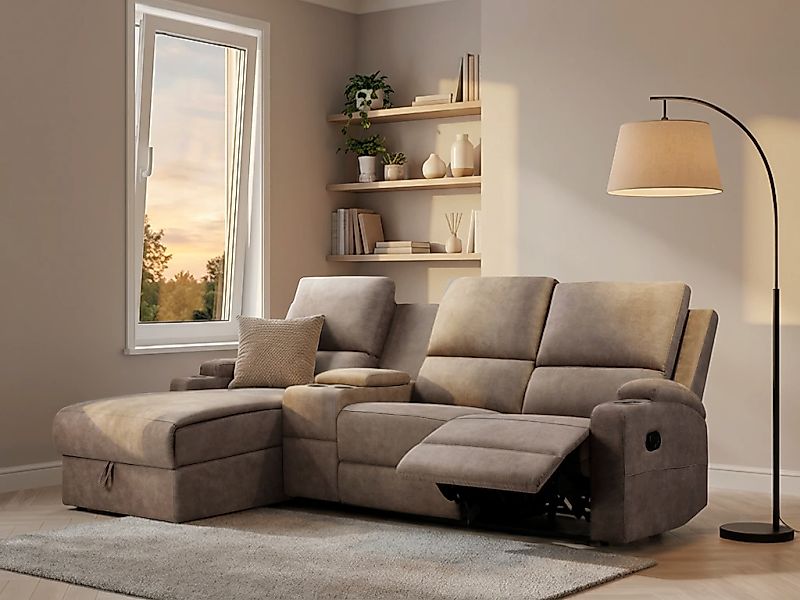 OTTO home Ecksofa "NAPORI Multimediasofa, 3er Kinosessel XXL, L-Form, 3 Bez günstig online kaufen