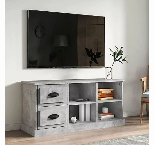 furnicato TV-Schrank Betongrau 102x35,5x47,5 cm Holzwerkstoff günstig online kaufen