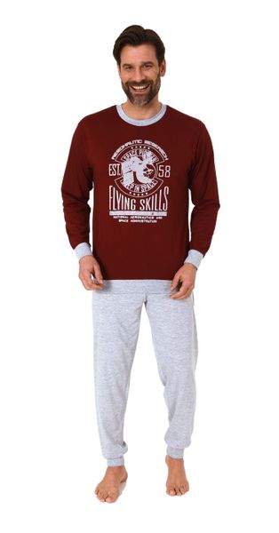 Normann Pyjama Herren langarm Schlafanzug mit günstig online kaufen