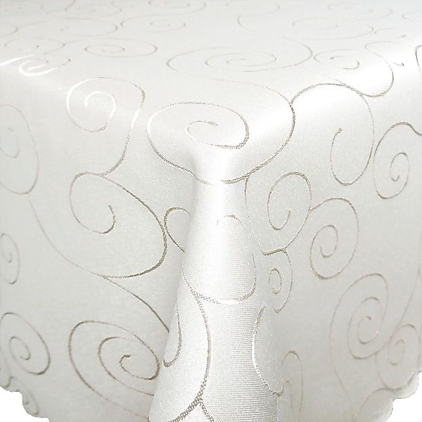 Bronze Tischdecke Ornamente ECKIG Tischdecke Seidenglanz günstig online kaufen