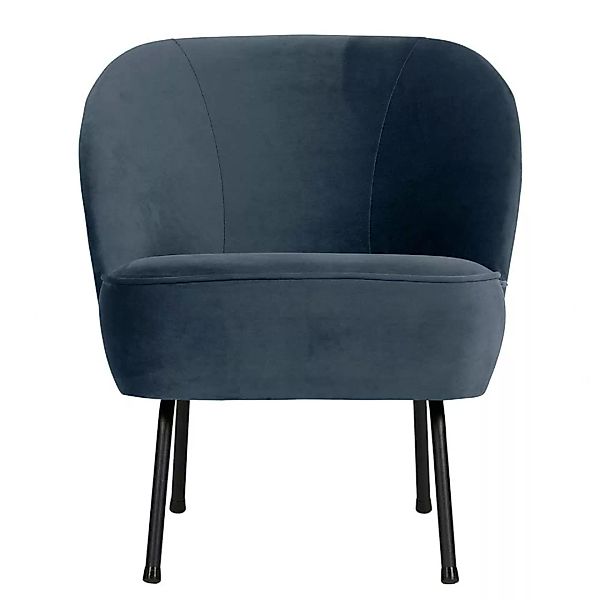 Kleiner Lounge Sessel aus Samt und Metall 44 cm Sitzhöhe günstig online kaufen