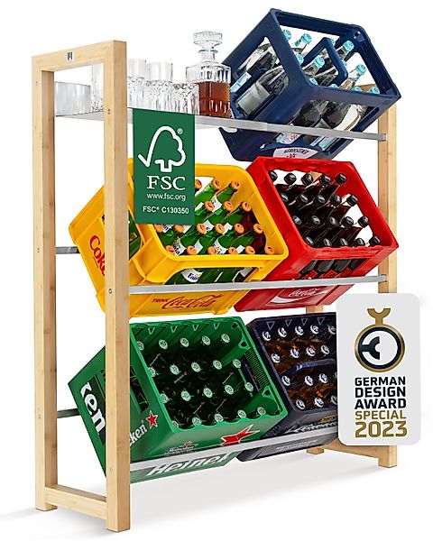 MANUMA® Standregal JAMES GETRÄNKEKISTENREGAL, Dein Getränkeregal günstig online kaufen