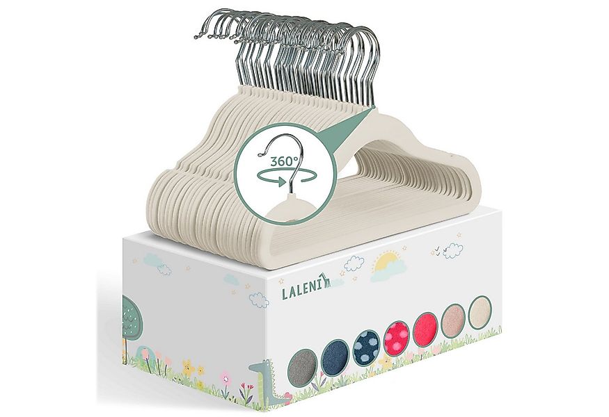 Laleni Kleiderbügel für Kinder mit Samtbezug - rutschfest, (50-tlg), 360° d günstig online kaufen