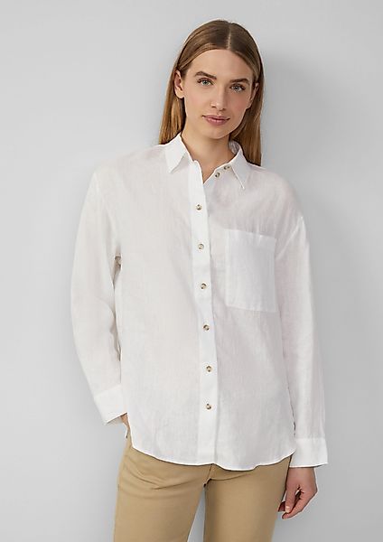 s.Oliver Langarmbluse Oversize Bluse aus reinem günstig online kaufen