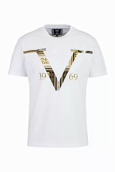 19V69 ITALIA T-Shirt RAFAEL BAROQUE LOGO mit Bockmuster im V günstig online kaufen