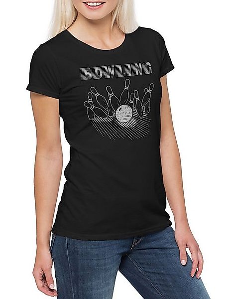 Urban Backwoods Print-Shirt Speed Bowling Damen T-Shirt Wesley Crushers Tea günstig online kaufen