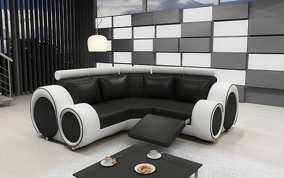 JVmoebel Ecksofa LEDERSOFA WOHNLANDSCHAFT COUCH DESIGN ECKSOFA BERLIN SOFA, günstig online kaufen