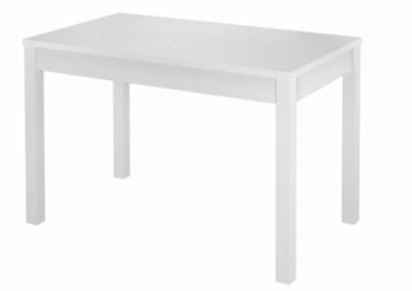Erst-Holz® Tisch 80x120 schlichter weißer Esstisch Massivholz günstig online kaufen