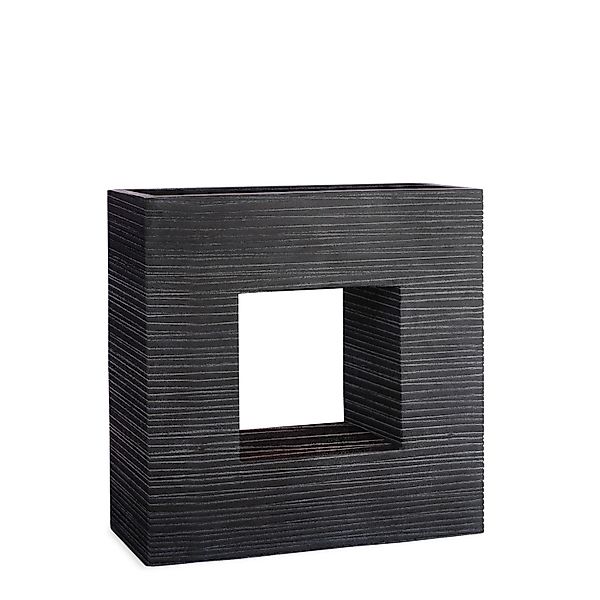 Pflanzwerk Pflanzkübel Vista Premium Frostbeständig Groove 66 cm Anthrazit günstig online kaufen
