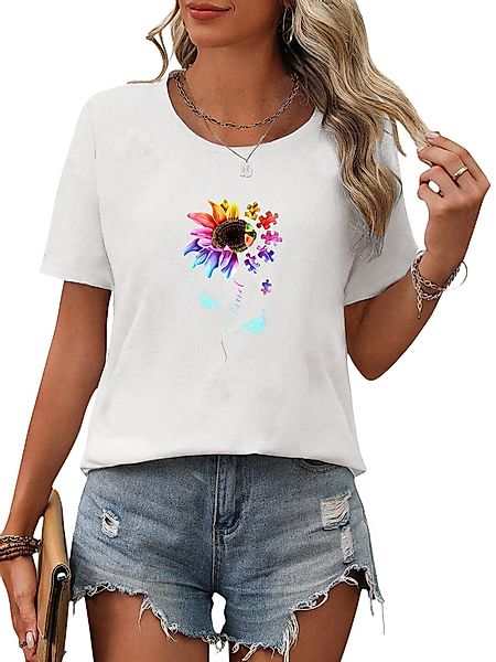PYL T-Shirt Damen Sommer T-Shirt mit günstig online kaufen