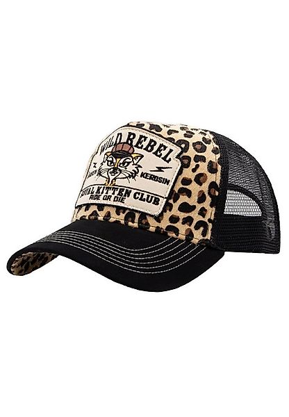 QueenKerosin Trucker Cap Wild Rebel Royal Kitten Club (1-St) mit Leo-Fell-I günstig online kaufen