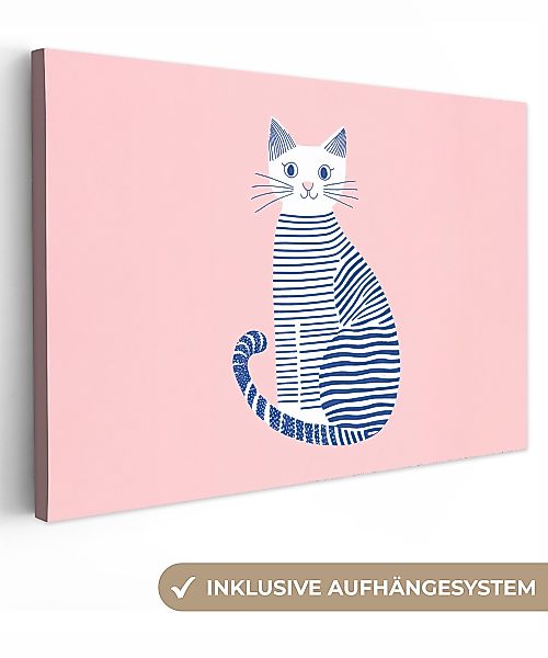 OneMillionCanvasses® Leinwandbild Katze - Illustration - günstig online kaufen
