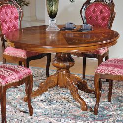 Runder Esstisch im Barock Design verlängerbar günstig online kaufen