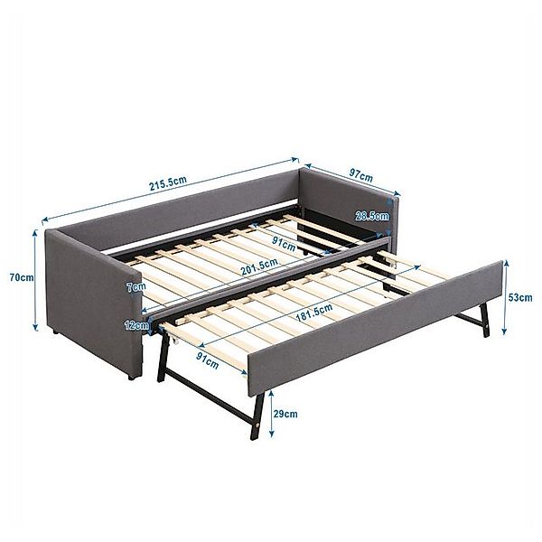 STILVORA Etagenbett 90×200 Tagesbett Kinderbett Schlafsofa mit Ausziehbett günstig online kaufen